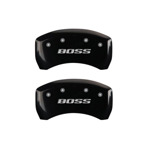 MGP Rear set 2 Caliper Covers Engraved Rear Boss Black finish silver ch thumbnail 6