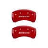 MGP Rear set 2 Caliper Covers Engraved Rear Boss Red finish silver ch thumbnail 7