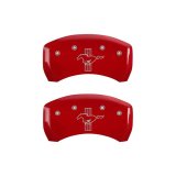 MGP Rear set 2 Caliper Covers Engraved Rear 2015/Bar & Pony Red finish silver ch thumbnail 2