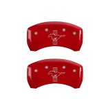 MGP Rear set 2 Caliper Covers Engraved Rear 2015/Bar & Pony Red finish silver ch thumbnail 6