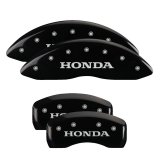 MGP 4 Caliper Covers Engraved Front & Rear Honda Black finish silver ch thumbnail 3