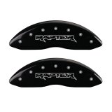 MGP 4 Caliper Covers Engraved Front & Rear Raptor Black finish silver ch thumbnail 7