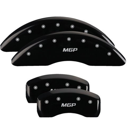 MGP 4 Caliper Covers Engraved Front & Rear MGP Black finish silver ch thumbnail 3