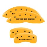 MGP 4 Caliper Covers Engraved Front & Rear With out stripes/Dodge Yellow finish black ch thumbnail 4