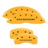 MGP 4 Caliper Covers Engraved Front & Rear With out stripes/Dodge Yellow finish black ch thumbnail 8