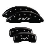 MGP 4 Caliper Covers Engraved Front & Rear RT Black finish silver ch thumbnail 3