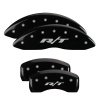 MGP 4 Caliper Covers Engraved Front & Rear RT Black finish silver ch thumbnail 8