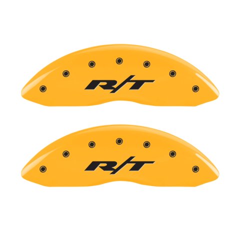 MGP 4 Caliper Covers Engraved Front & Rear RT Yellow finish black ch thumbnail 7