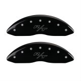 MGP 4 Caliper Covers Engraved Front & Rear Vintage Style/RT Black finish silver ch thumbnail 1
