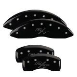 MGP 4 Caliper Covers Engraved Front & Rear Vintage Style/RT Black finish silver ch thumbnail 3
