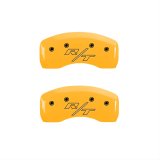 MGP 4 Caliper Covers Engraved Front & Rear Vintage Style/RT Yellow finish black ch thumbnail 2