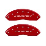 MGP 4 Caliper Covers Engraved Front & Rear With out stripes/Journey Red finish silver ch thumbnail 1