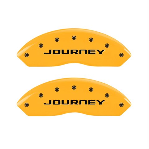MGP 4 Caliper Covers Engraved Front & Rear With out stripes/Journey Yellow finish black ch