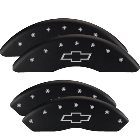 MGP 4 Caliper Covers Engraved Front & Rear With stripes/Journey Black finish silver ch thumbnail 7