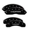 MGP 4 Caliper Covers Engraved Front & Rear MOPAR Black finish silver ch thumbnail 5