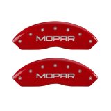 MGP 4 Caliper Covers Engraved Front & Rear MOPAR Red finish silver ch thumbnail 4