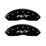 MGP 4 Caliper Covers Engraved Front & Rear RT Black finish silver ch thumbnail 1