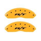 MGP 4 Caliper Covers Engraved Front & Rear RT Yellow finish black ch thumbnail 1