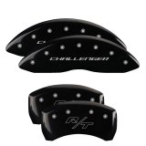 MGP 4 Caliper Covers Engraved Front Block/Challenger Engraved Rear Vintage Style/RT Blk fnsh slvr ch thumbnail 3