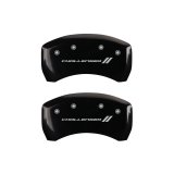 MGP 4 Caliper Covers Engraved Front & Rear With stripes/Challenger Black finish silver ch thumbnail 6