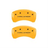MGP 4 Caliper Covers Engraved Front & Rear Block/Challenger Yellow finish black ch thumbnail 2