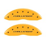 MGP 4 Caliper Covers Engraved Front & Rear Block/Challenger Yellow finish black ch thumbnail 6