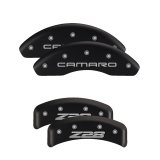MGP 4 Caliper Covers Engraved Front Cursive/Challenger Engraved Rear RT Black finish silver ch thumbnail 3