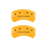 MGP 4 Caliper Covers Engraved Front Cursive/Challenger Engraved Rear RT Black finish silver ch thumbnail 6