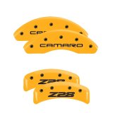 MGP 4 Caliper Covers Engraved Front Cursive/Challenger Engraved Rear RT Red finish silver ch thumbnail 6