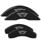 MGP 4 Caliper Covers Engraved Front & Rear MGP Black finish silver ch thumbnail 1