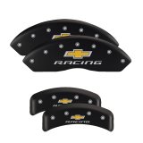 MGP 4 Caliper Covers Engraved Front & Rear Bowtie Red finish silver ch thumbnail 4