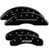 MGP 4 Caliper Covers Engraved Front Gen 5/Camaro Engraved Rear Gen 5/Z28 Black finish silver ch thumbnail 8