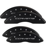 MGP 4 Caliper Covers Engraved Front Gen 5/Camaro Engraved Rear Gen 5/Z28 Red finish silver ch thumbnail 7