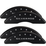 MGP 4 Caliper Covers Engraved Front & Rear Bowtie Black finish silver ch thumbnail 4