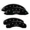 MGP 4 Caliper Covers Engraved Front & Rear Bowtie Black finish silver ch thumbnail 8