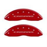 MGP 4 Caliper Covers Engraved Front & Rear Gen 5/Camaro Red finish silver ch thumbnail 1