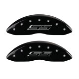 MGP 4 Caliper Covers Engraved Front & Rear Gen 5/SS Black finish silver ch thumbnail 1