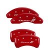 MGP 4 Caliper Covers Engraved Front & Rear With stripes/Dart Red finish silver ch thumbnail 8