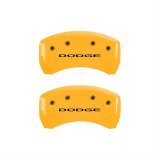 MGP 4 Caliper Covers Engraved Front & Rear With out stripes/Dodge Yellow finish black ch thumbnail 2