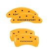 MGP 4 Caliper Covers Engraved Front & Rear With out stripes/Dodge Yellow finish black ch thumbnail 8