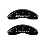 MGP 4 Caliper Covers Engraved Front & Rear With out stripes/Dart Black finish silver ch thumbnail 1