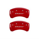 MGP 4 Caliper Covers Engraved Front & Rear With out stripes/Dart Red finish silver ch thumbnail 1