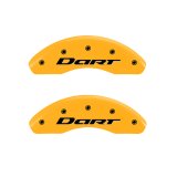 MGP 4 Caliper Covers Engraved Front & Rear With out stripes/Dart Yellow finish black ch thumbnail 5