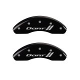 MGP 4 Caliper Covers Engraved Front & Rear With stripes/Dart Black finish silver ch thumbnail 4