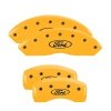 MGP 4 Caliper Covers Engraved Front & Rear Oval logo/Ford Yellow finish black ch thumbnail 8