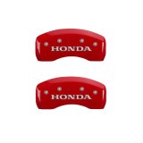 MGP 4 Caliper Covers Engraved Front & Rear Honda Red finish silver ch thumbnail 2