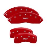 MGP 4 Caliper Covers Engraved Front & Rear MGP Red finish silver ch thumbnail 4