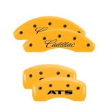 MGP 4 Caliper Covers Engraved Front Cadillac Engraved Rear ATS Yellow finish black ch thumbnail 5