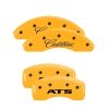 MGP 4 Caliper Covers Engraved Front Cadillac Engraved Rear ATS Yellow finish black ch thumbnail 8