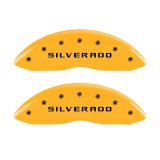 MGP 4 Caliper Covers Engraved Front & Rear Bowtie Black finish silver ch thumbnail 5